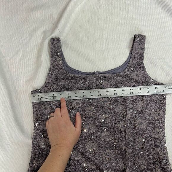 Alex‎ Evenings Lavender Silver 2 Pc Dress Jacket Set - Picture 6 of 12